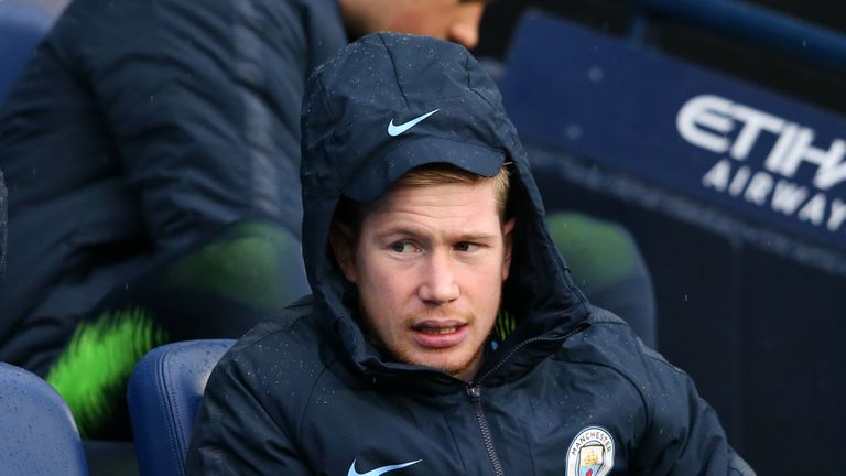Kevin De Bruyne during the Premier League match between Manchester City and Everton