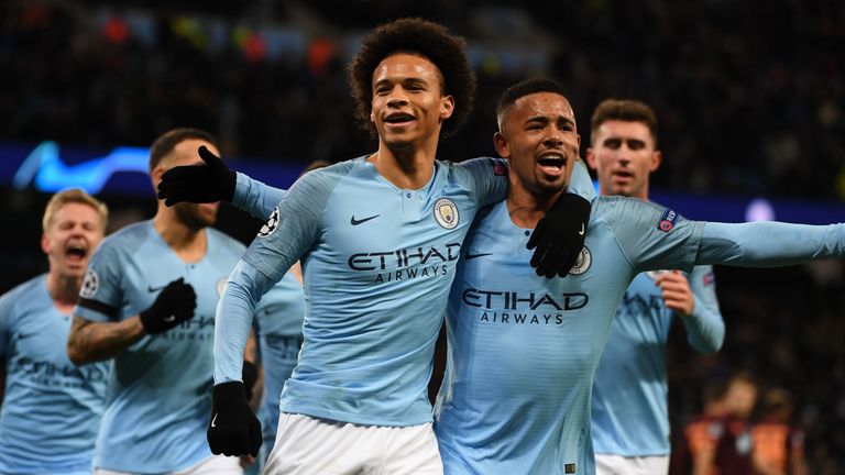 Leroy Sane scored twice in Manchester City's win over Hoffenheim