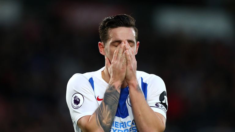 Lewis Dunk will miss Brighton's Boxing Day match at home against Arsenal after his red card