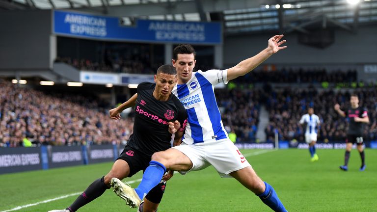 Lewis Dunk kept Richarlison quiet and his frustration grew as Everton chased the game