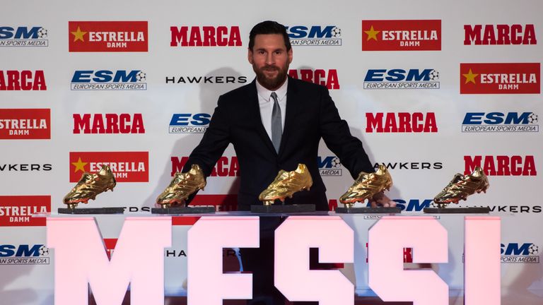 Messi's fifth Golden Shoe breaks the tie he had with Cristiano Ronaldo