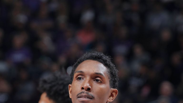 SACRAMENTO, CA - NOVEMBER 29: Lou Williams #23 of the Los Angeles Clippers looks on during the game against the Sacramento Kings on November 29, 2018 at Golden 1 Center in Sacramento, California. NOTE TO USER: User expressly acknowledges and agrees that, by downloading and or using this photograph, User is consenting to the terms and conditions of the Getty Images Agreement. Mandatory Copyright Notice: Copyright 2018 NBAE (Photo by Rocky Widner/NBAE via Getty Images)