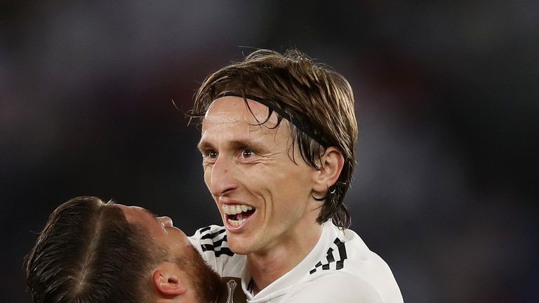 Luka Modric during the FIFA Club World Cup UAE 2018 Final between Al Ain and Real Madrid at the Zayed Sports City Stadium on December 22, 2018 in Abu Dhabi, United Arab Emirates.