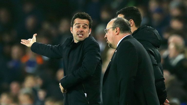 Everton manager Marco Silva takes on his former club at Goodison Park
