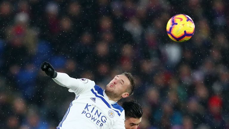  during the Premier League match between Crystal Palace and Leicester City at Selhurst Park on December 15, 2018 in London, United Kingdom.