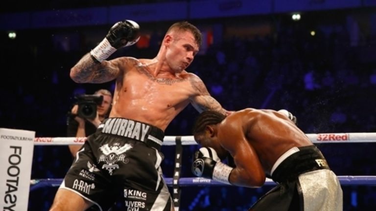 Martin Murray (left) and Hassam N'Dam compete in the Silver Middleweight Championship at Manchester Arena. 