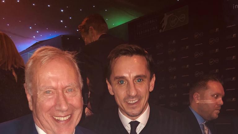 Martin Tyler and Gary Neville at the FSF Awards