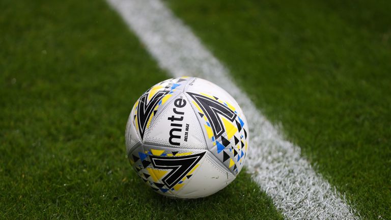 A matchball shown prior to the FA WSL match between Chelsea Women and Arsenal at The Cherry Red Records Stadium