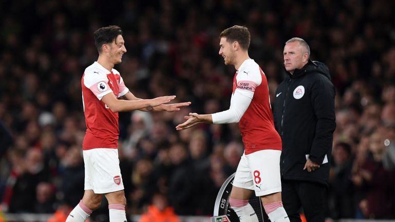  during the Premier League match between Arsenal FC and Leicester City at Emirates Stadium on October 22, 2018 in London, United Kingdom.