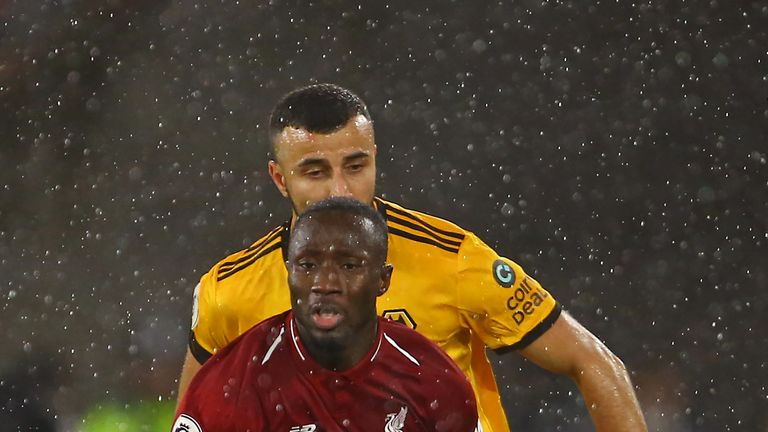 Naby Keita in action against Wolves on Friday night