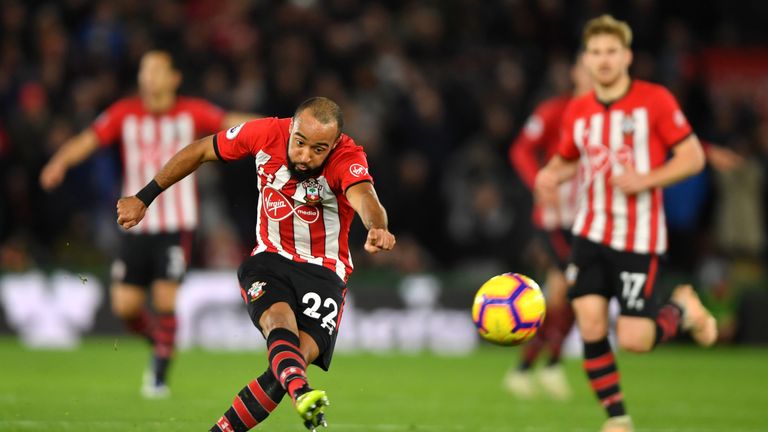  during the Premier League match between Southampton FC and Manchester United at St Mary's Stadium on December 1, 2018 in Southampton, United Kingdom.