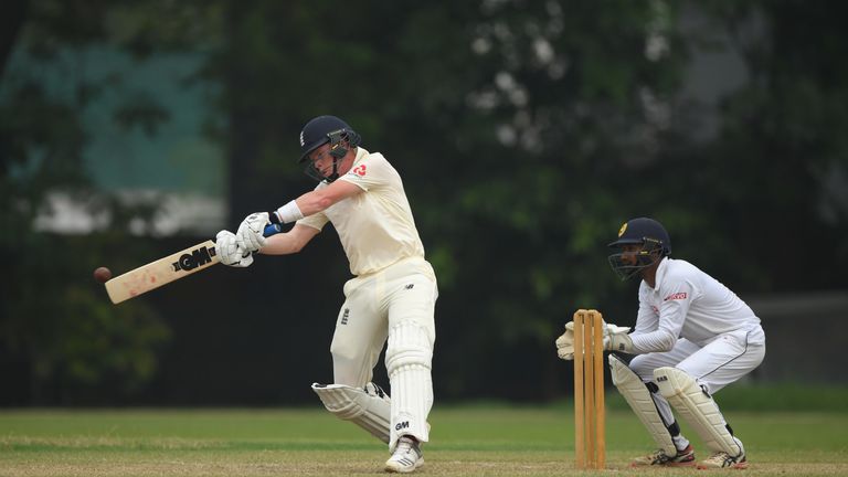 Ollie Pope in action for England Lions