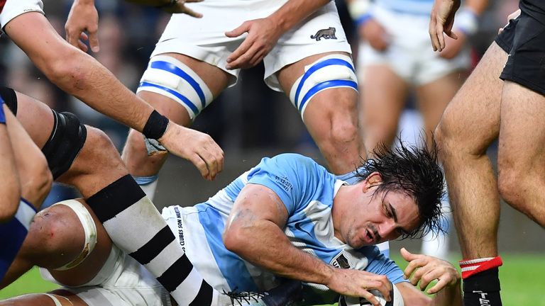 Pablo Matera was one of four Argentina try scorers in the first half as they seemed to take control of the fixture