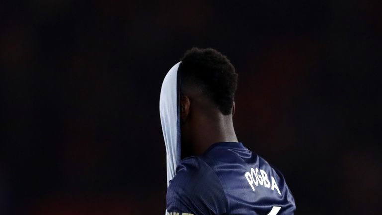 Paul Pogba during the Premier League match between Southampton FC and Manchester United at St Mary's Stadium on December 1, 2018 in Southampton, United Kingdom.