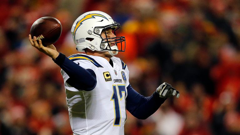 Thursday's NFL: Rivers leads Chargers to last-second win over Chiefs