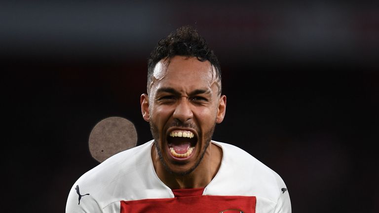 Pierre-Emerick Aubameyang scored twice in Arsenal's victory against Spurs