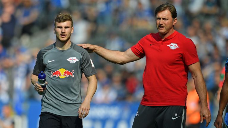 Ralph Hasenhuttl with Timo Werner 