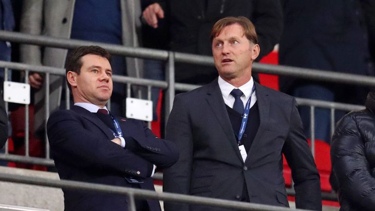 Southampton's new manager Ralph Hasenhuttl watches his side face Tottenham at Wembley