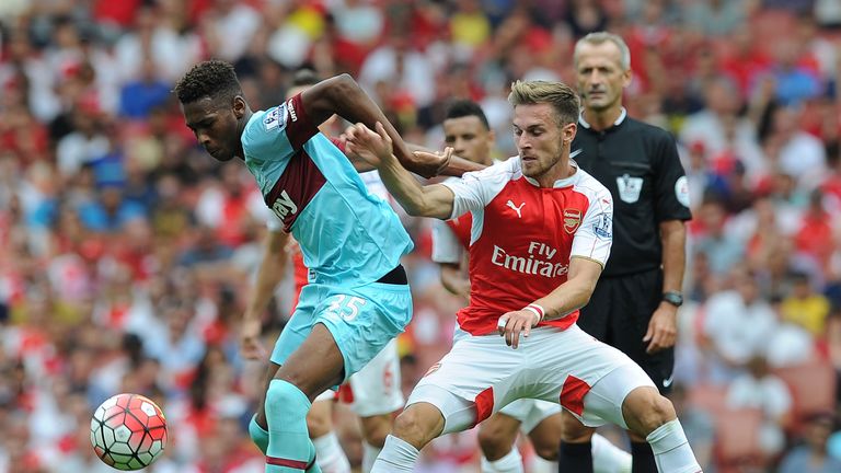 LONDON, ENGLAND - AUGUST 09: of Arsenal during the Barclays Premier League match between Arsenal and West Ham United at Emirates Stadium on August 9, 2015 in London, England. (Photo by Stuart MacFarlane/Arsenal FC via Getty Images)