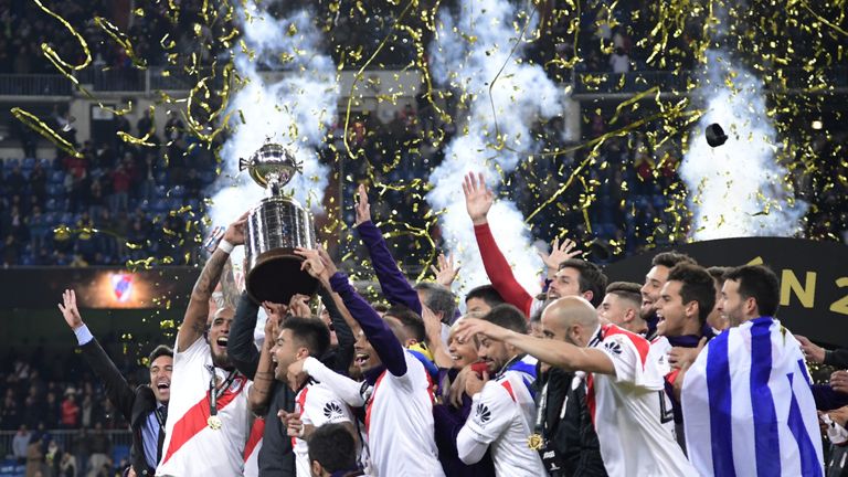 River Plate won the Copa Libatadores for a fourth time with a 5-3 aggregate win over rivals Boca Juniors