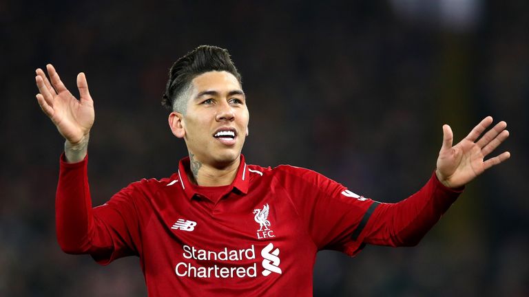 Roberto Firmino celebrates after equalising