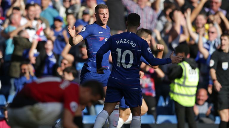 Ross Barkley was replaced by Eden Hazard in Chelsea&#39;s win over Bournemouth