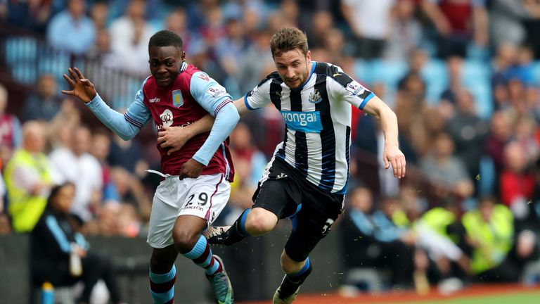  during the Barclays Premier League match between Aston Villa and Newcastle United at Villa Park on May 7, 2016 in Birmingham, United Kingdom.