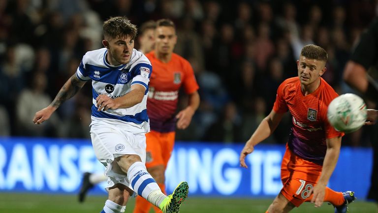Ryan Manning during the Carabao Cup first round match between Queens Park Rangers and Northampton Town at Loftus Road on August 8, 2017 in London, England.