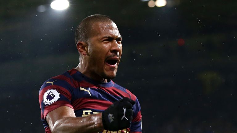 Salomon Rondon of Newcastle United celebrates after scoring his team's first goal