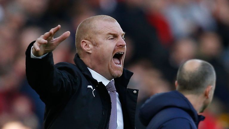 Burnley manager Sean Dyche at the Emirates Stadium