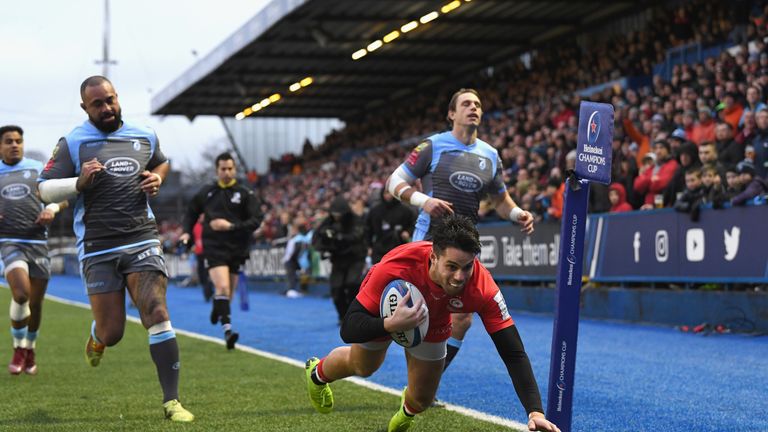 Sean Maitland opened the scoring for Saracens early in the first half