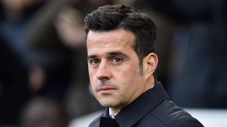 Everton manager Marco Silva saw his side slip to defeat at Brighton