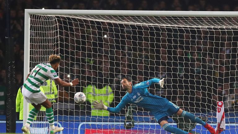 Scott Sinclair saw his penalty saved at Hampden Park last Sunday