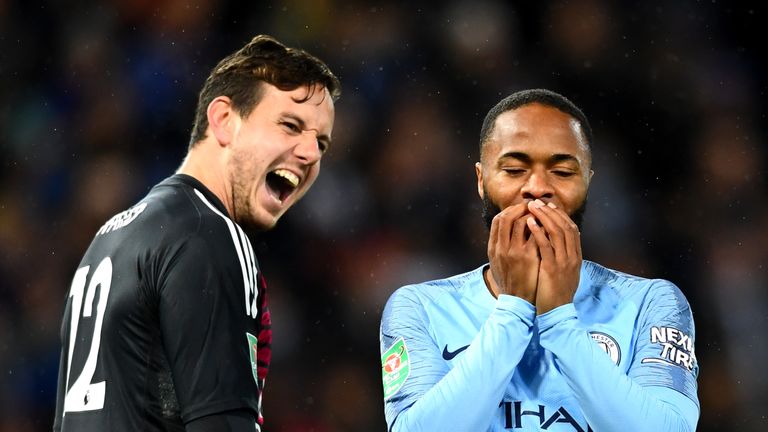  during the Carabao Cup Quarter Final match between Leicester City and Manchester City at The King Power Stadium on December 18, 2018 in Leicester, United Kingdom.