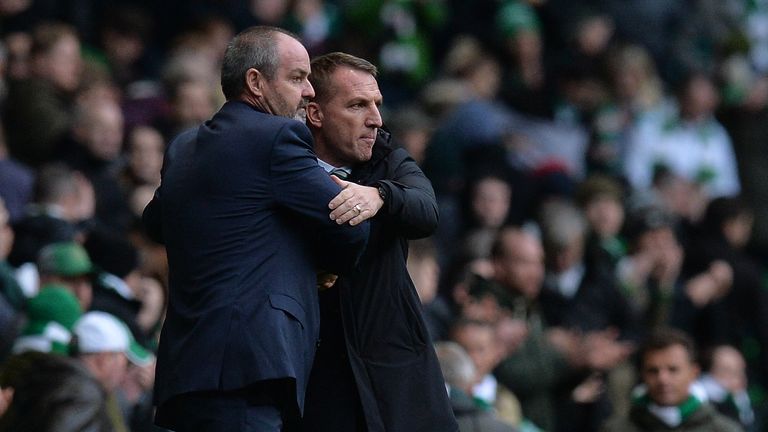 Steve Clarke and Brendan Rodgers meet at Celtic Park on Saturday