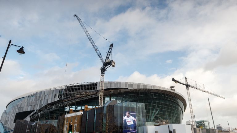 An exterior view of Tottenham Hotspur's new White Hart Lane stadium