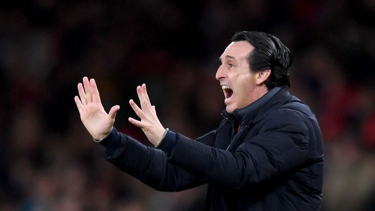 Unai Emery's Emery are three points outside the top four
