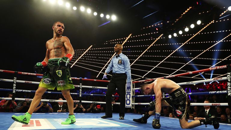 Vasiliy Lomachenko unified two titles in the same class for the first time in his career