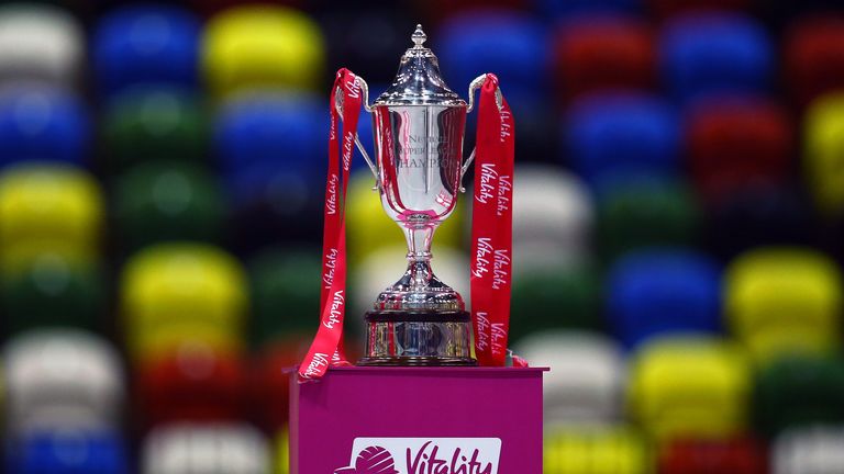 The Vitality Netball Superleague trophy 