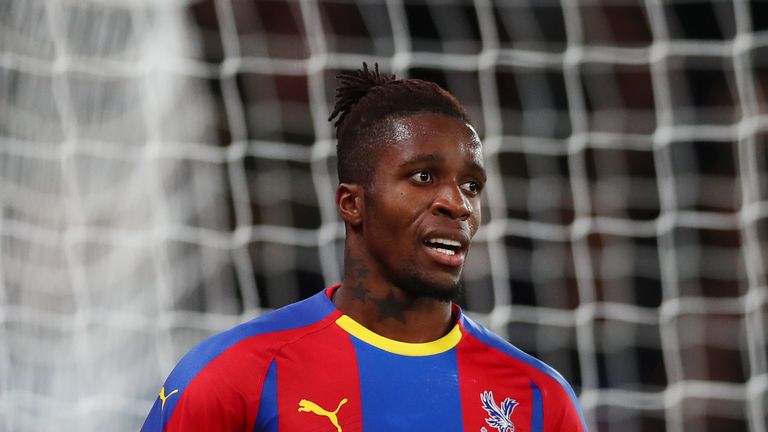 Wilfried Zaha during the Premier League match between Crystal Palace and Burnley FC at Selhurst Park on December 1, 2018 in London, United Kingdom.