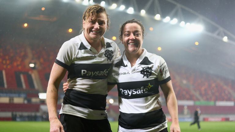 during the Inaugural Representative Match between Barbarians Women's RFC and Munster Women, on November 10, 2017 in Limerick, Ireland.