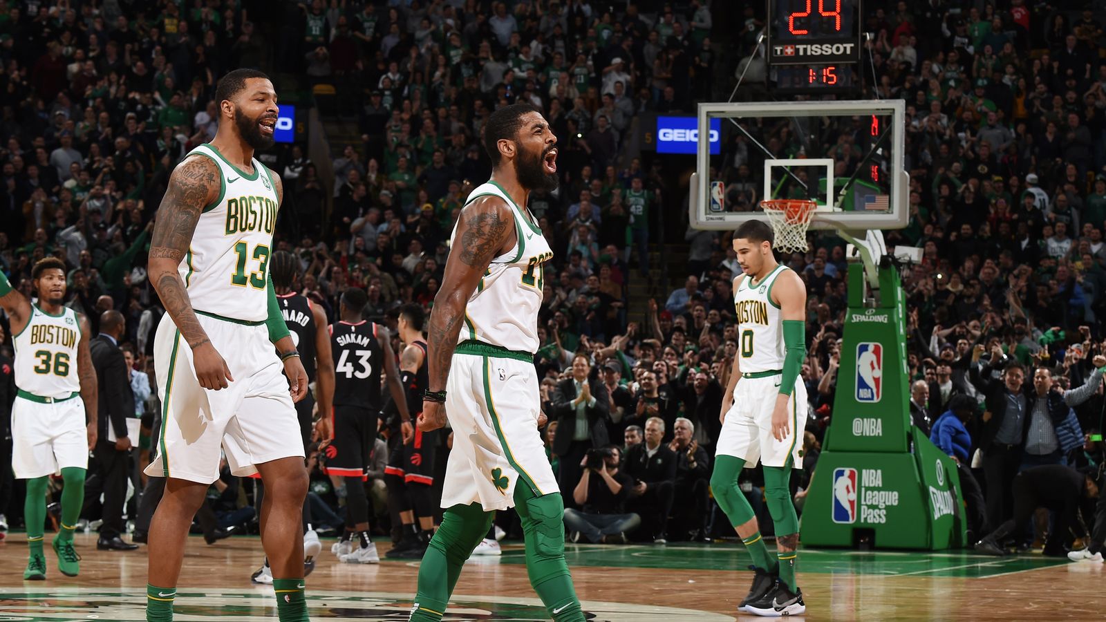 Kyrie Irving inspires Boston Celtics to victory over Toronto Raptors ...