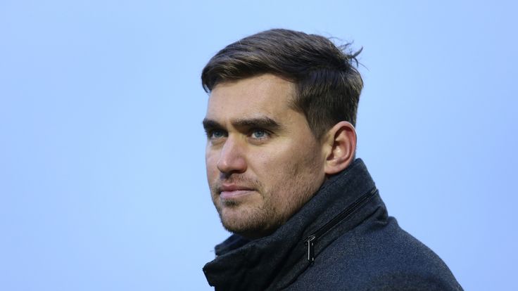 Grimsby Town manager Michael Jolley during the game against Northampton Town in November 2018