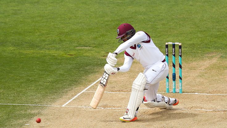 Shai Hope during day four of the Test match series between New Zealand Blackcaps and the West Indies at Basin Reserve on December 4, 2017 in Wellington, New Zealand.