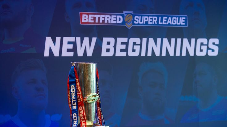 Picture by Allan McKenzie/SWpix.com - 24/01/2019 - Rugby League - Betfred Super League Launch 2019 - Old Trafford, Manchester, England - The Betfred Super League Trophy.