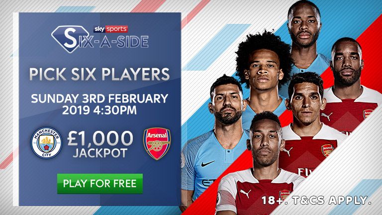 Fantasy Six-A-Side Sunday 3rd February PLAY FOR FREE