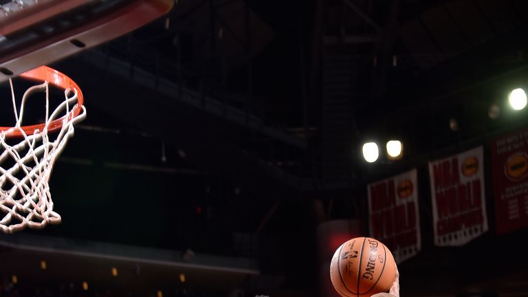 James Harden throws down a dunk