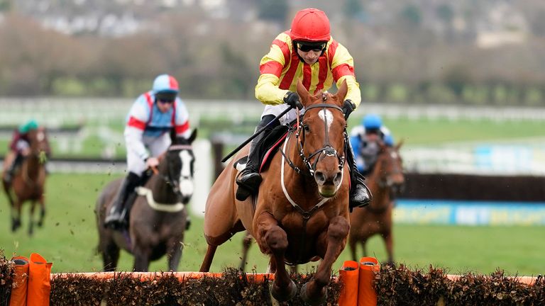 Paddy Brennan riding Jarveys Plate clear the last