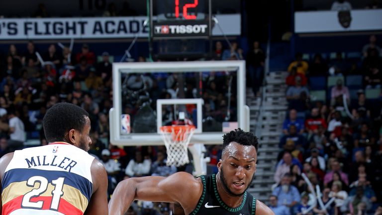 Josh Okogie goes on the attack against the Pelicans