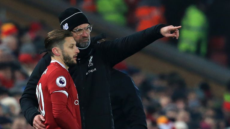 Adam Lallana, Jurgen Klopp
